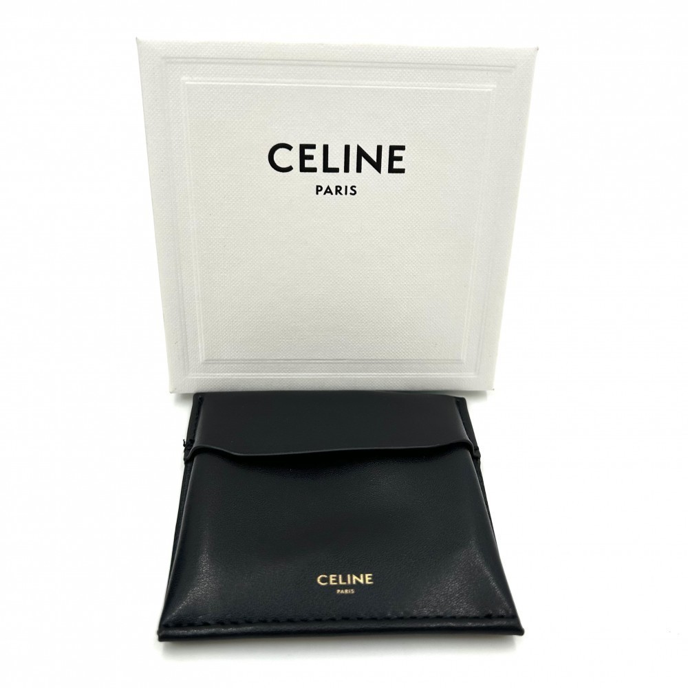 Celine Earrings Triomphe Asymmetric Hoop Accessories Silver All Seasons View 6